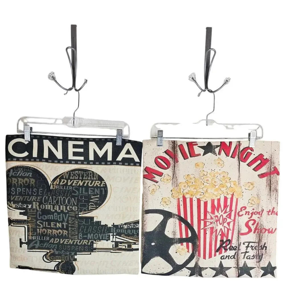 Cinema Production Movie Night Pillow Shams Bundle of 4